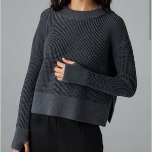 VETTA Capsule The Cropped Mock Sweater - Grey
